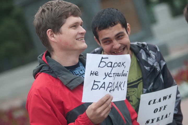 В Казани русские активисты в организовали пикет против военной операции в Сирии