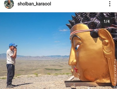 На священной горе в Кызыле тувинцы устанавливают 9-метровую статую Будды