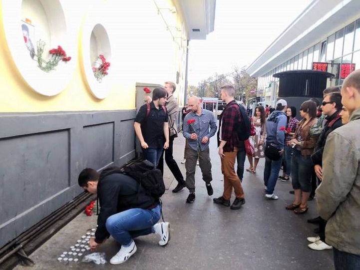 В Москве националисты провели акцию памяти жертв этнопреступности