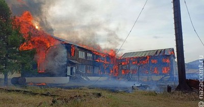 Здание средней школы сгорело в алтайском национальном селе