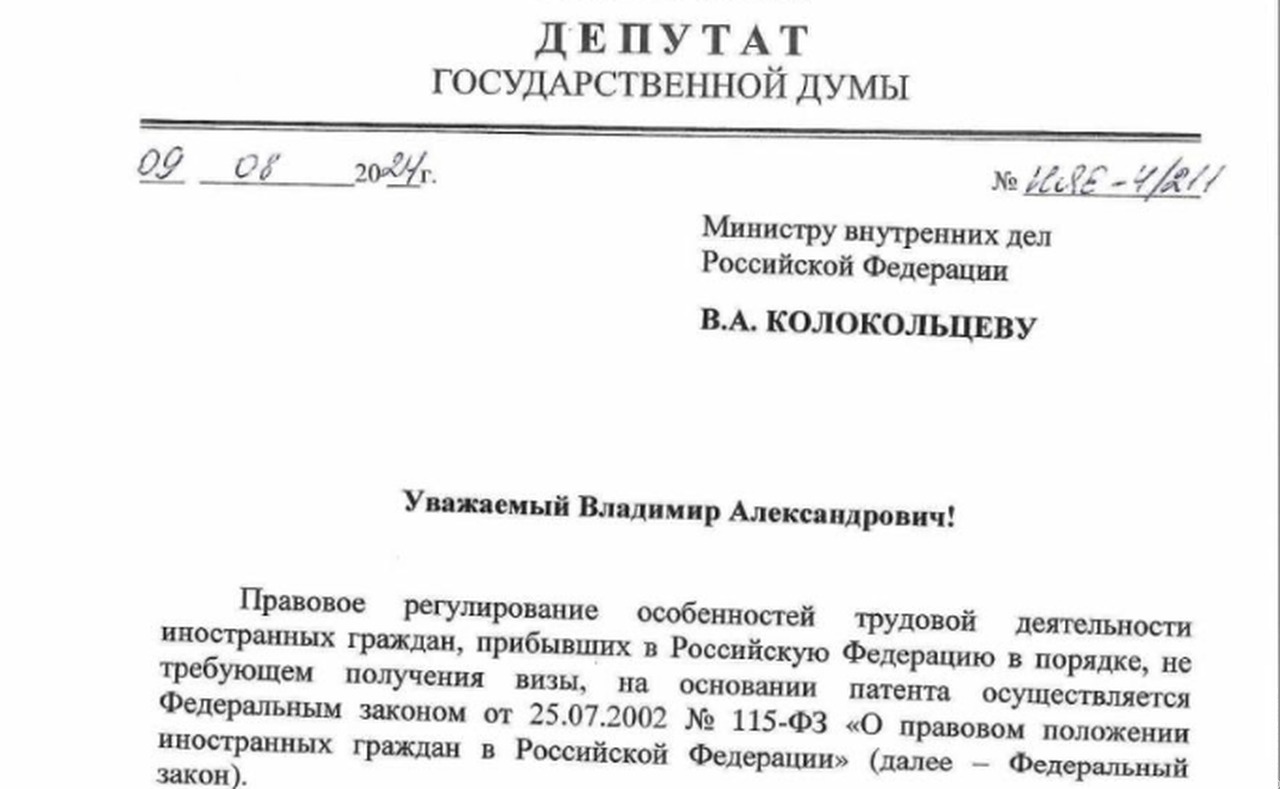 В Госдуме предложили указывать профессию мигранта в трудовом патенте