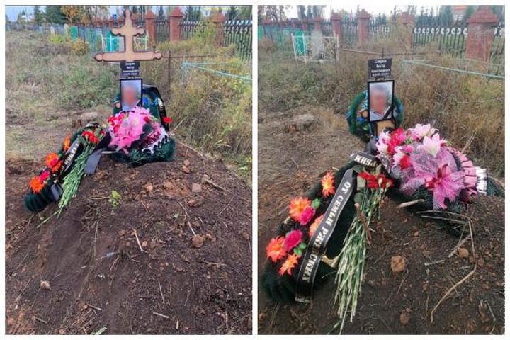 В татарском селе спилили с могилы православный крест