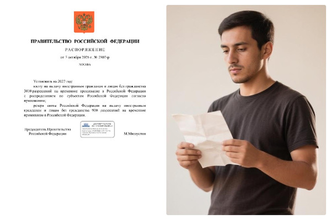 Правительство РФ распределило квоты на временное проживание мигрантов в 2027 году