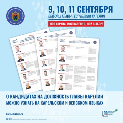 Плакаты о кандидатах на выборах главы Карелии перевели на карельский и вепсский