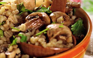 Губинча, или жареные грибы с перловкой