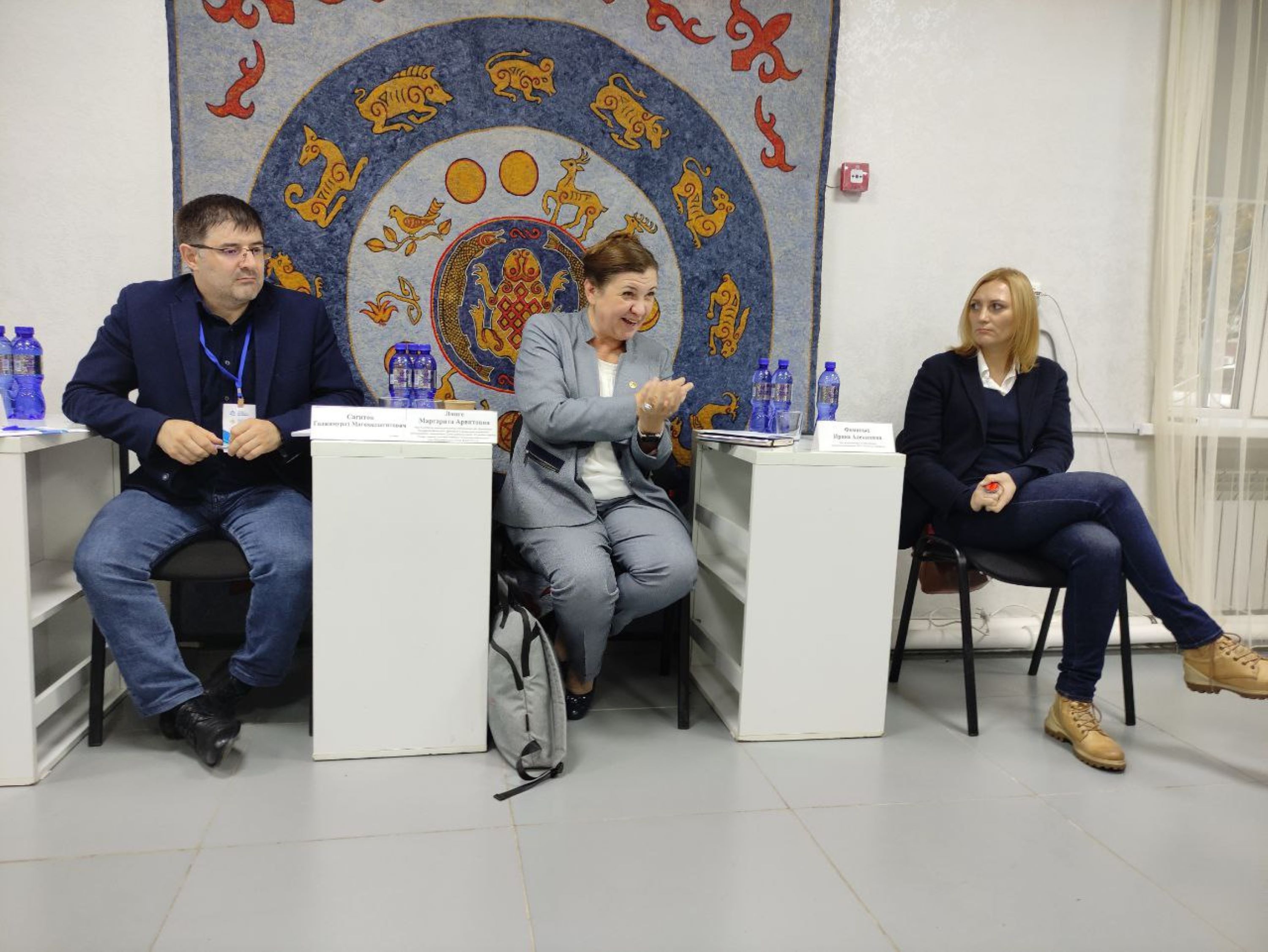 Члены жюри конкурса Гаджимурад Сагитов, Маргарита Лянге и Ирина Фоминых